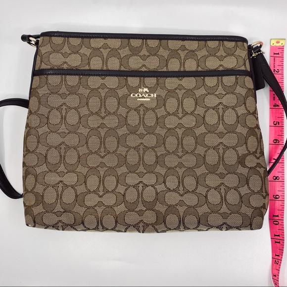 Coach F55363 Outline Signature Zip File Crossbody - Picture 9 of 12